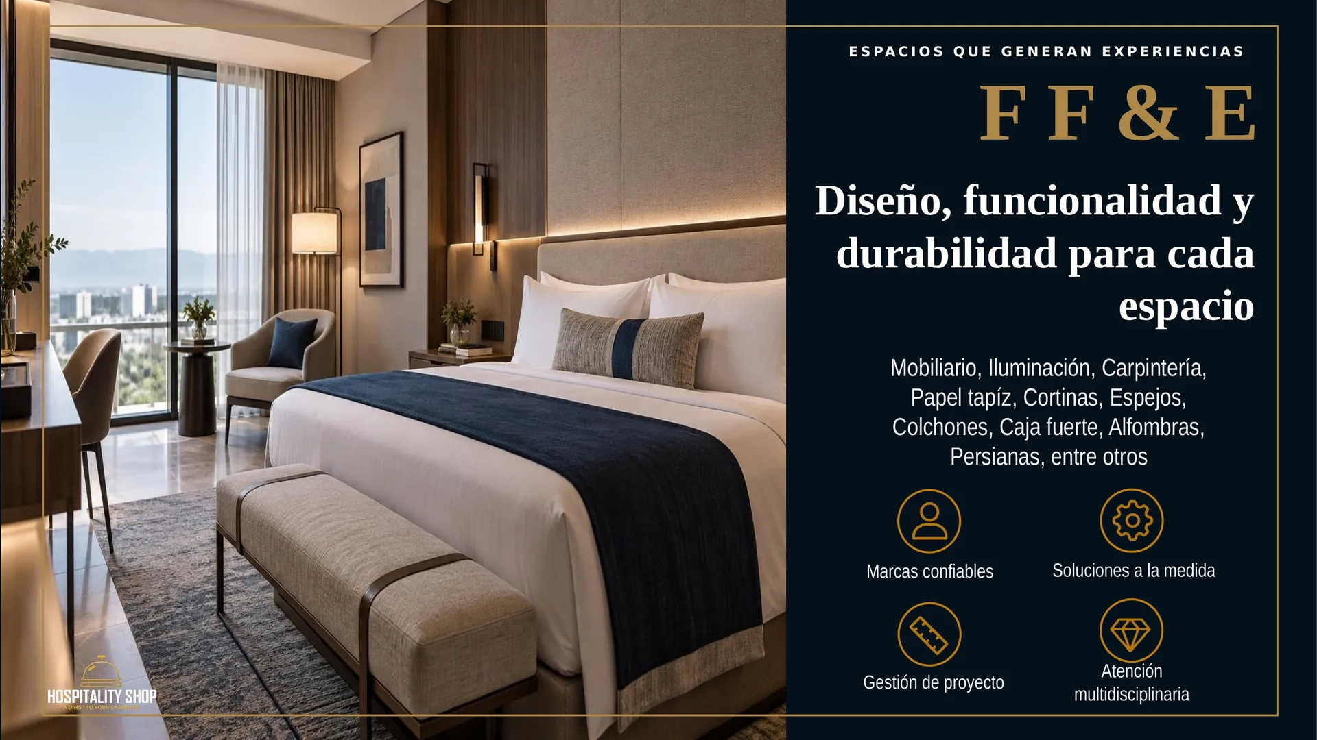 FF&E — Diseño, funcionalidad y durabilidad para cada espacio