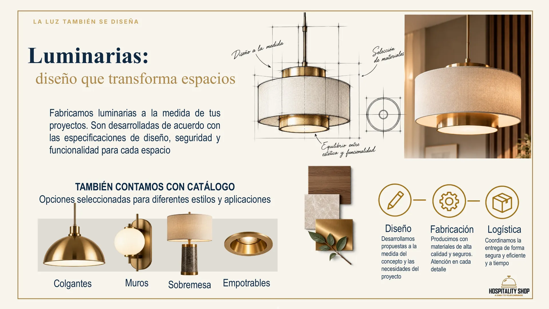 Luminarias: diseño que transforma espacios, colgantes, muros, sobremesa y empotrables
